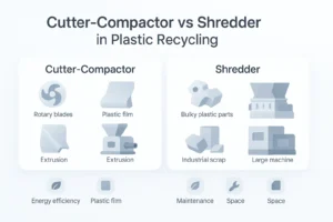 Différences Entre les Compacteurs-Ciseaux et les Déchiqueteuses dans le Recyclage des Plastiques