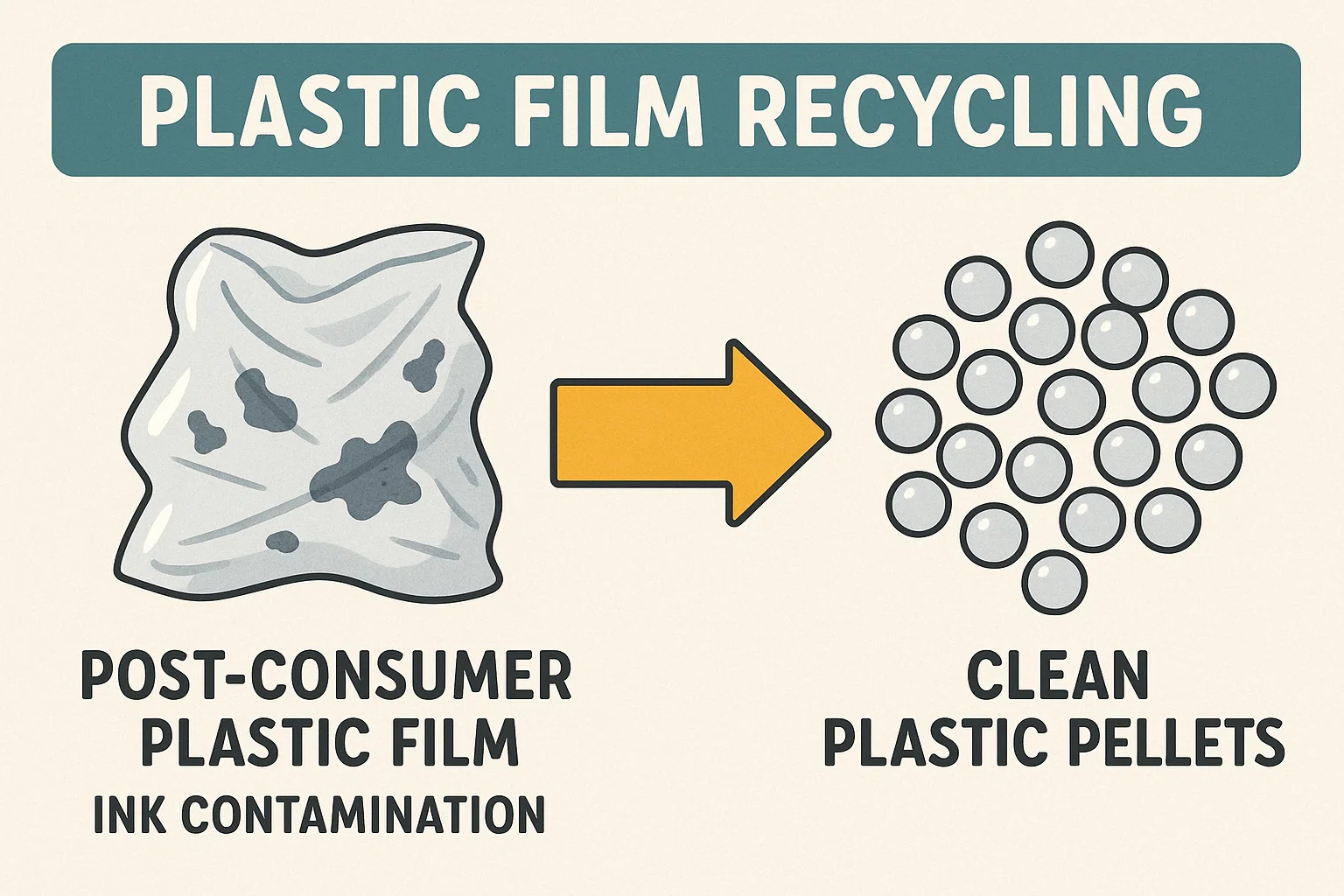 A Systematic Approach to Recycling Post-Consumer Film with Heavy Paper and Ink Contamination