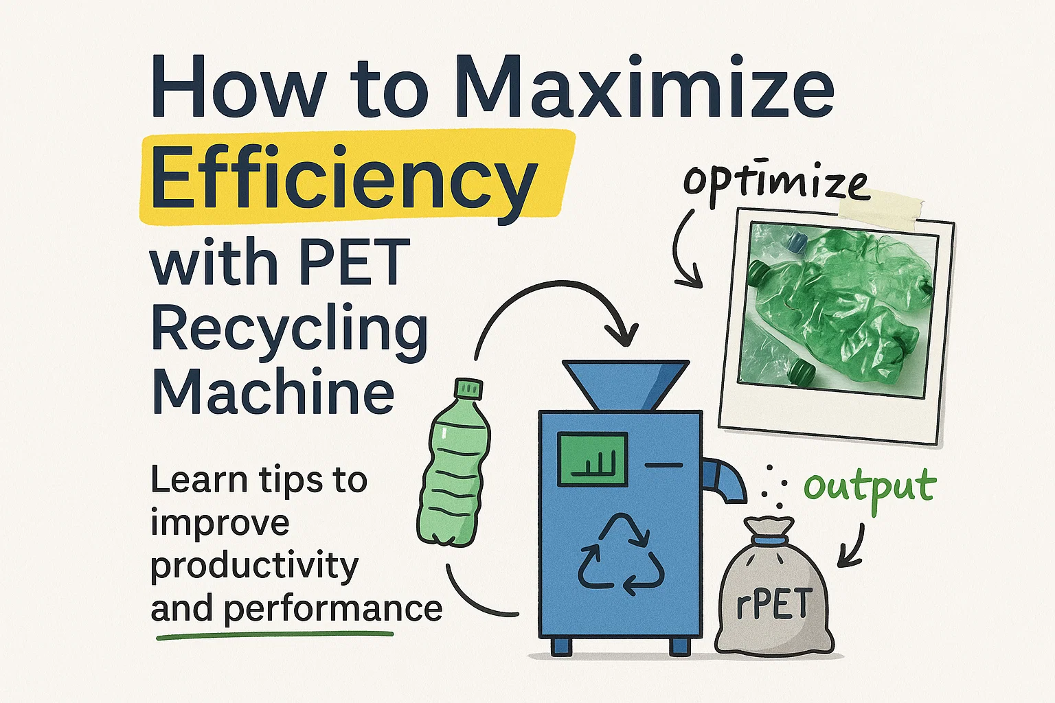 Comment maximiser l'efficacité avec une machine de recyclage de PET