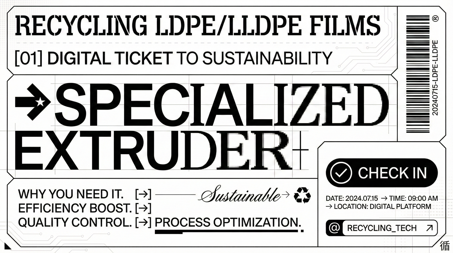 Recykling folii LDPE/LLDPE: Dlaczego potrzebna jest specjalistyczna wytłaczarka